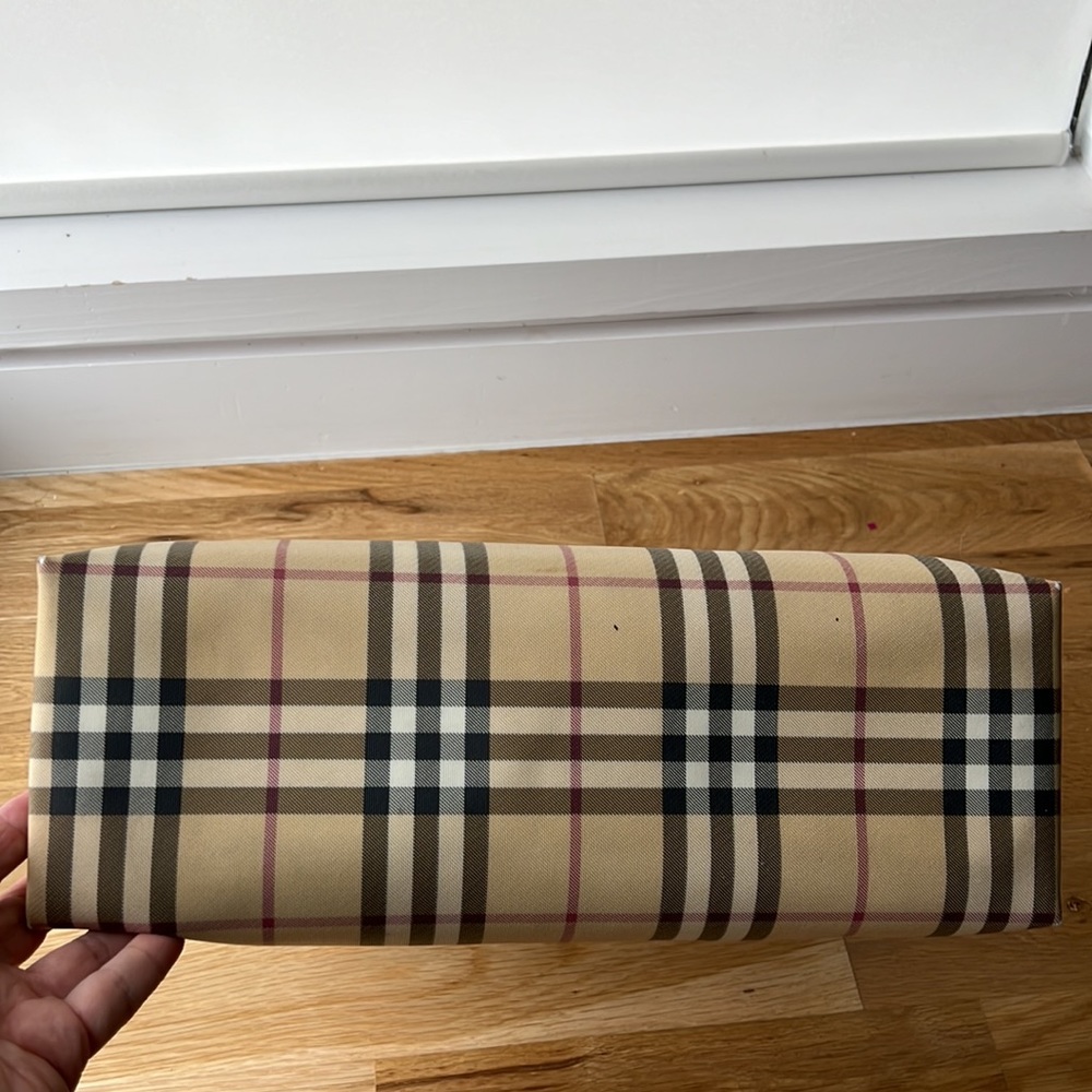 Burberry Beige and Black Checkered Tote - Picture 8 of 10